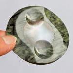 Large Vintage Plastic Button With Mother Of Pearl..