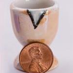 Tiny Art Deco Porcelain Egg Cup Lustre Glaze..