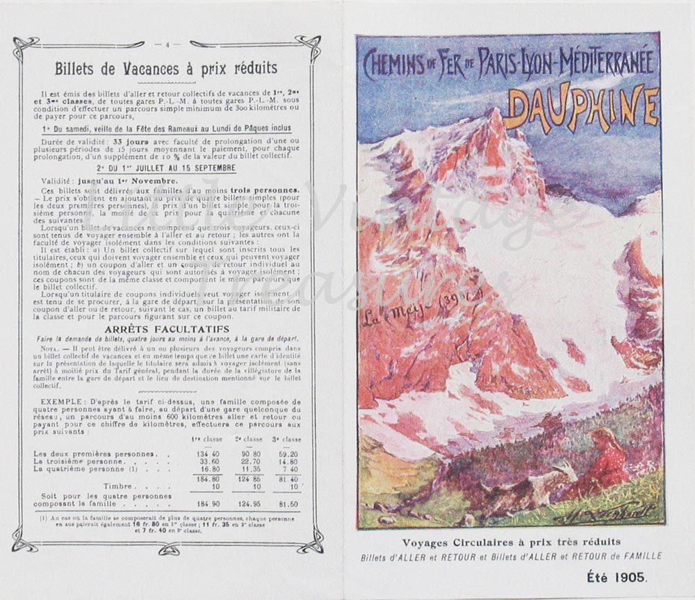French Magazine Supplement From " Mode Pratique " 1905 - Railway Journey Paris To Lyon - Chemin De Fer